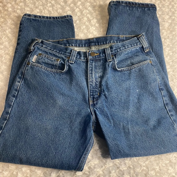 BOTH PAIR of Carhartt 34 x 30 work jeans see description for details - Picture 5 of 16